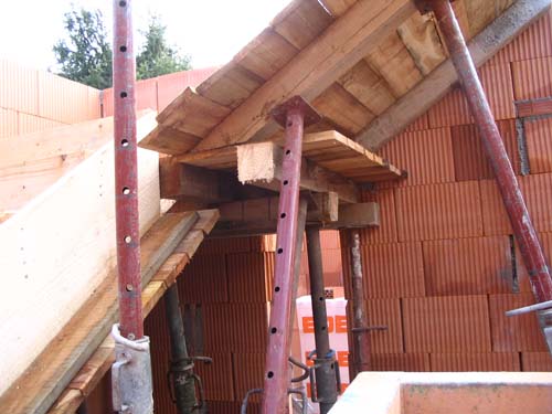 einschalen der stiege treppe